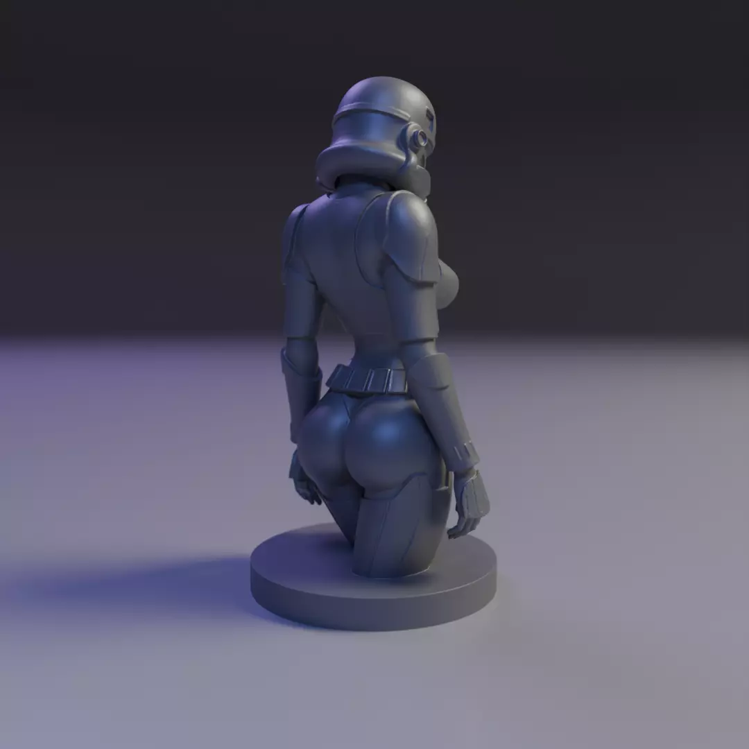 stormtrooper woman 3D print model_14