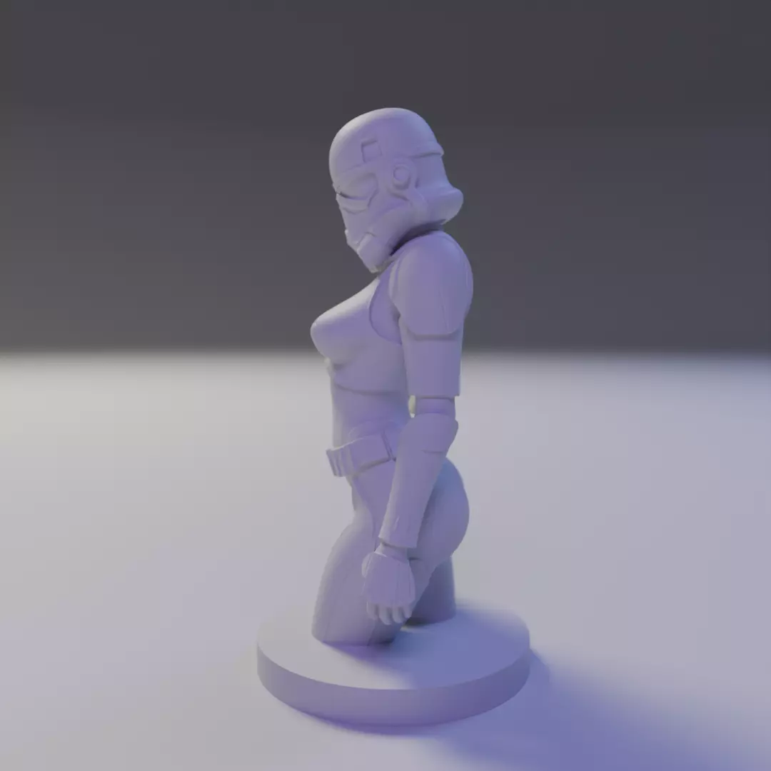 stormtrooper woman 3D print model_4