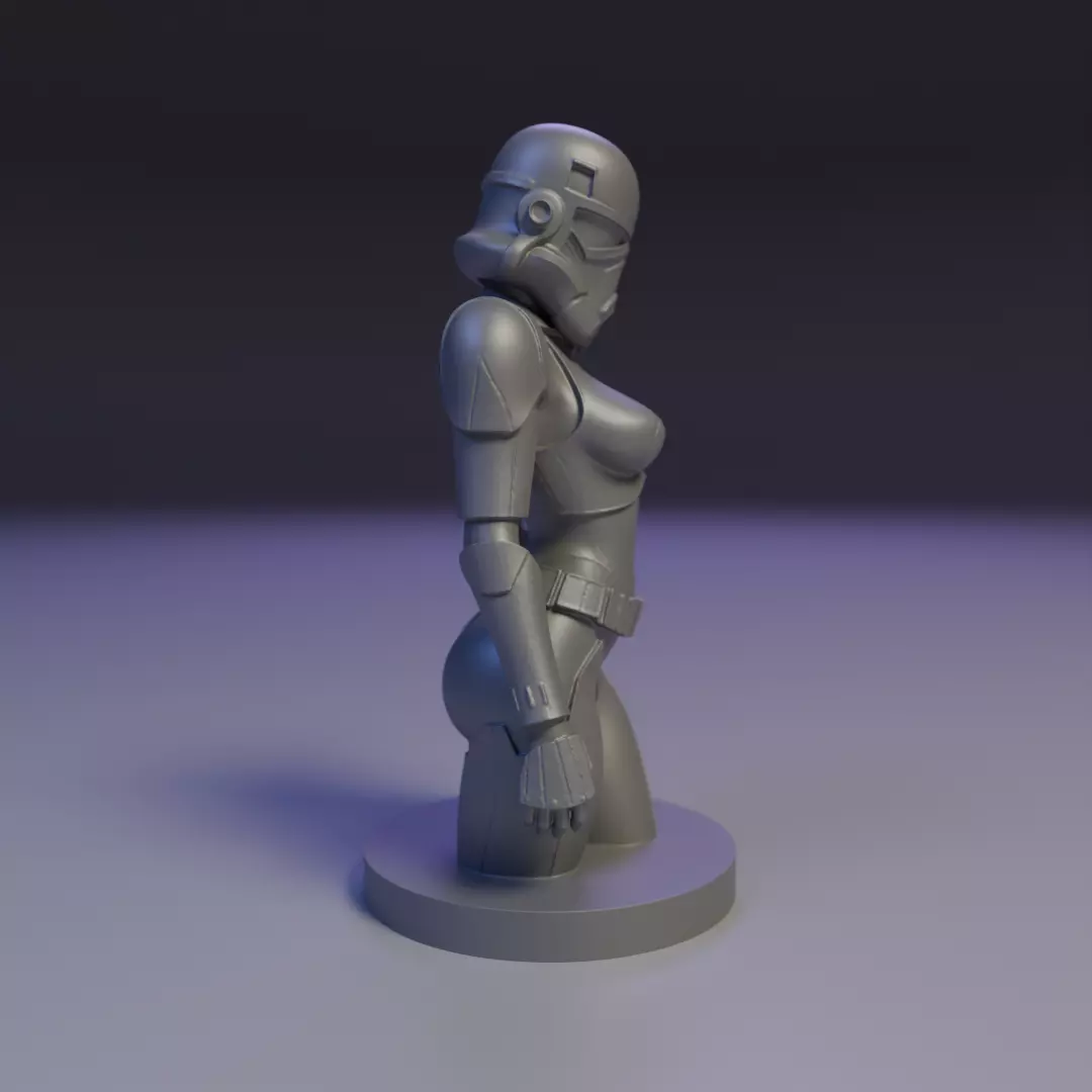 stormtrooper woman 3D print model_3