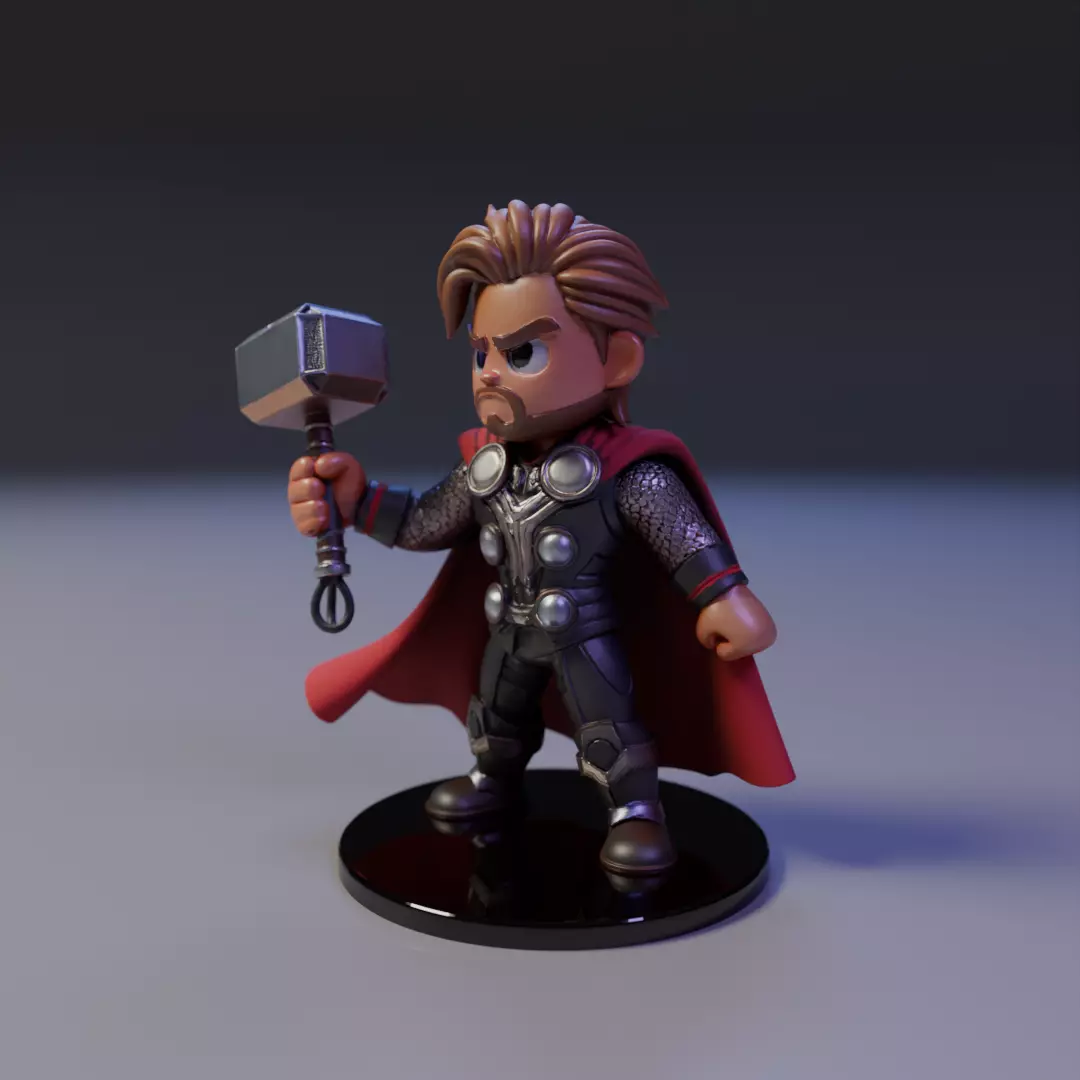 thor chibi 3D print model_9