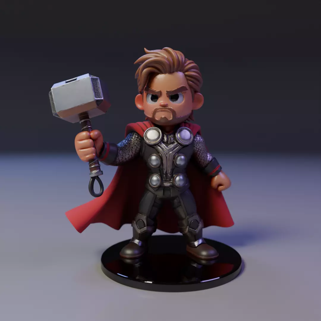thor chibi 3D print model_15