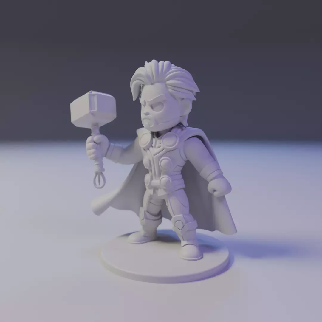 thor chibi 3D print model_10