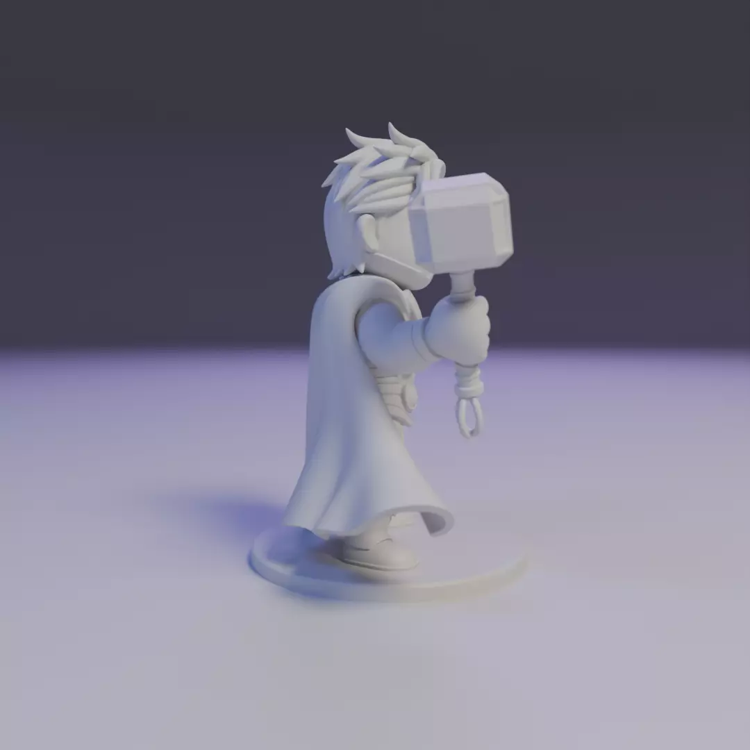 thor chibi 3D print model_2