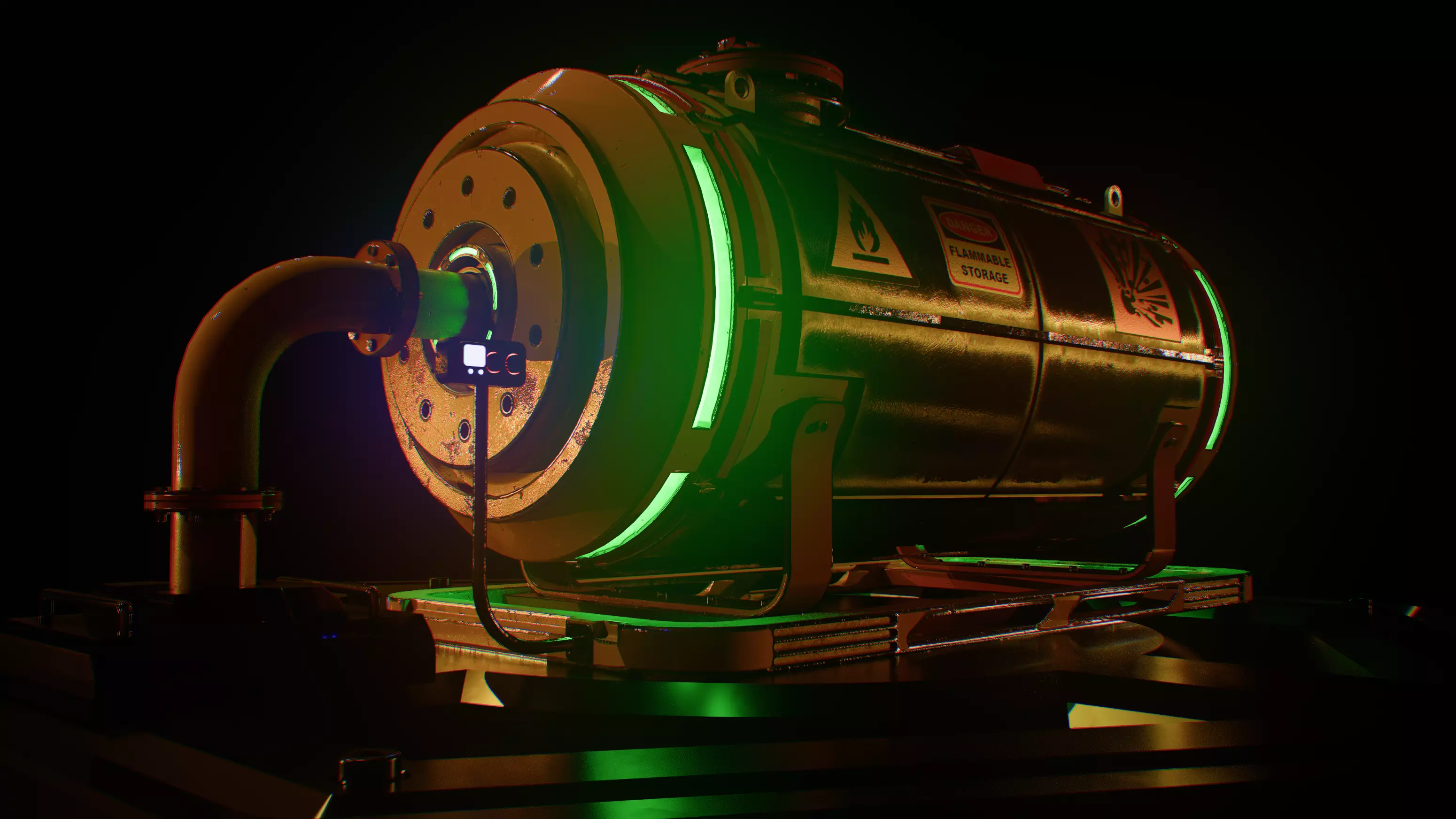 Sci-fi Gas Tank 3D model_2