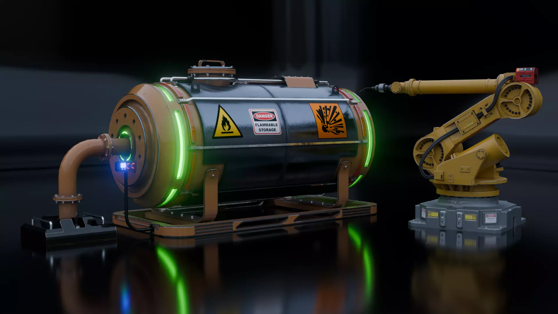 Sci-fi Gas Tank 3D model_14