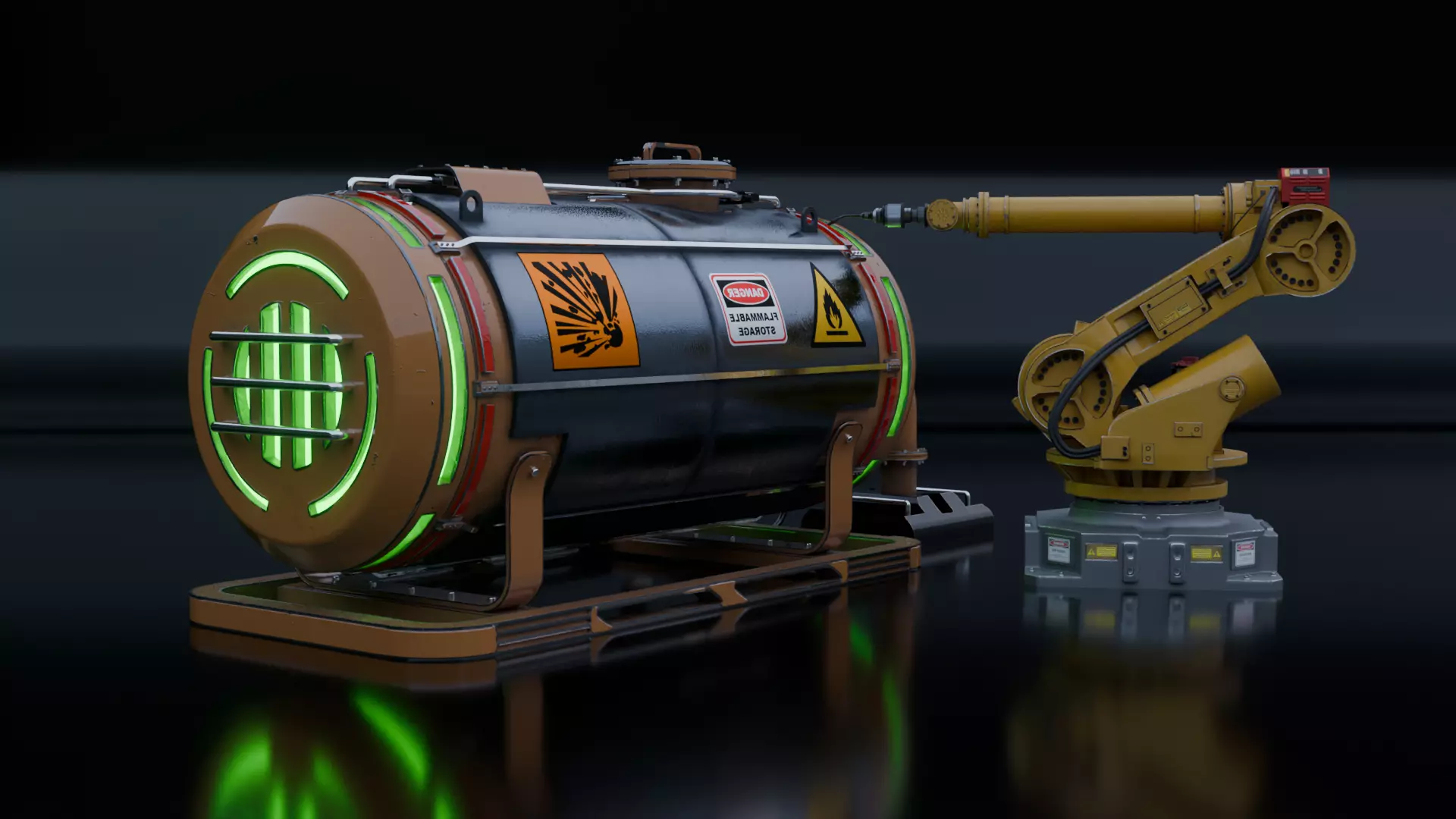 Sci-fi Gas Tank 3D model_10