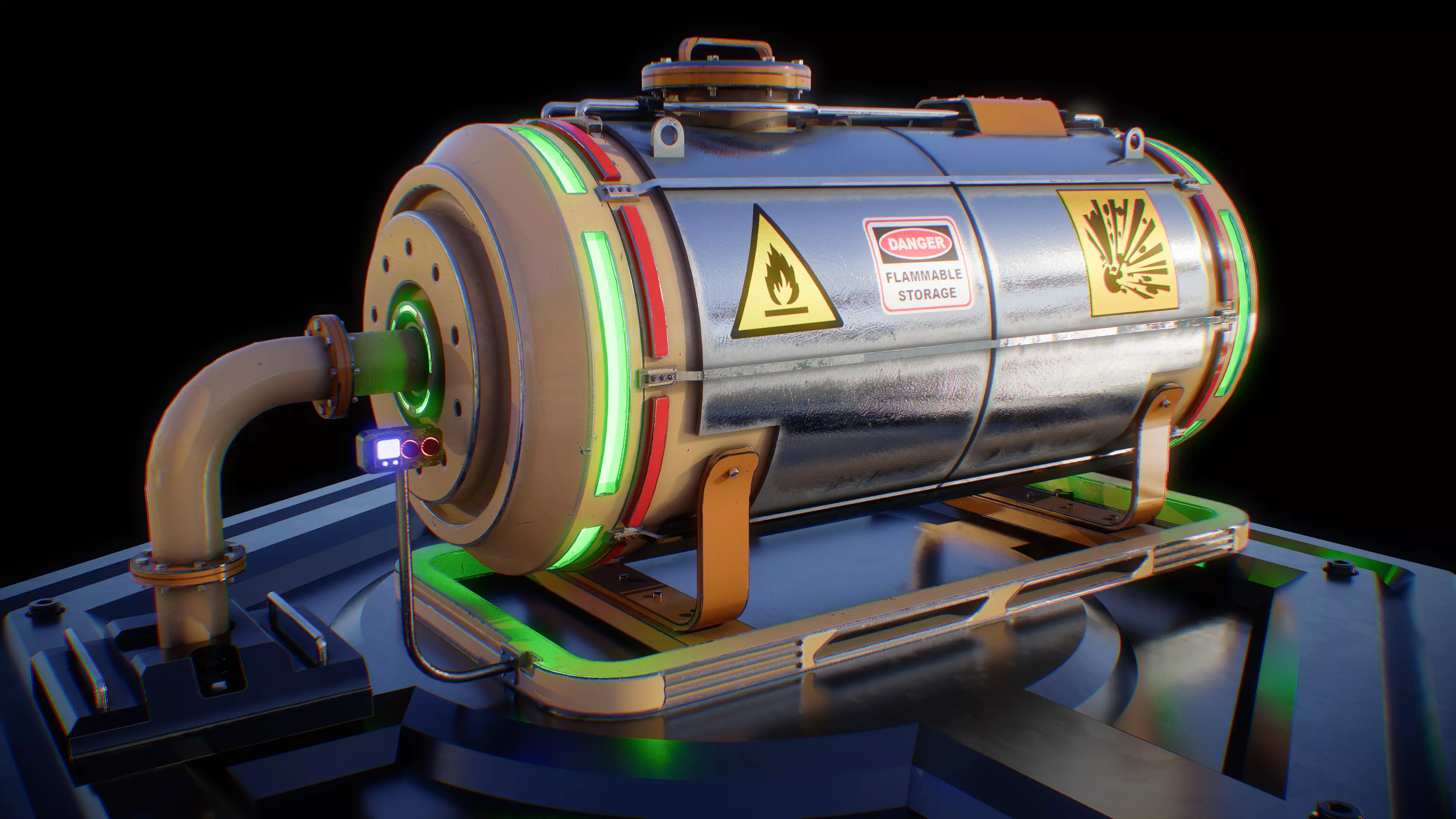 Sci-fi Gas Tank 3D model_15