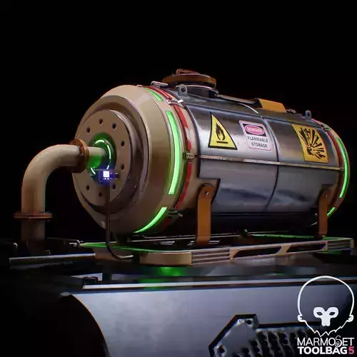 Sci-fi Gas Tank 3D model
