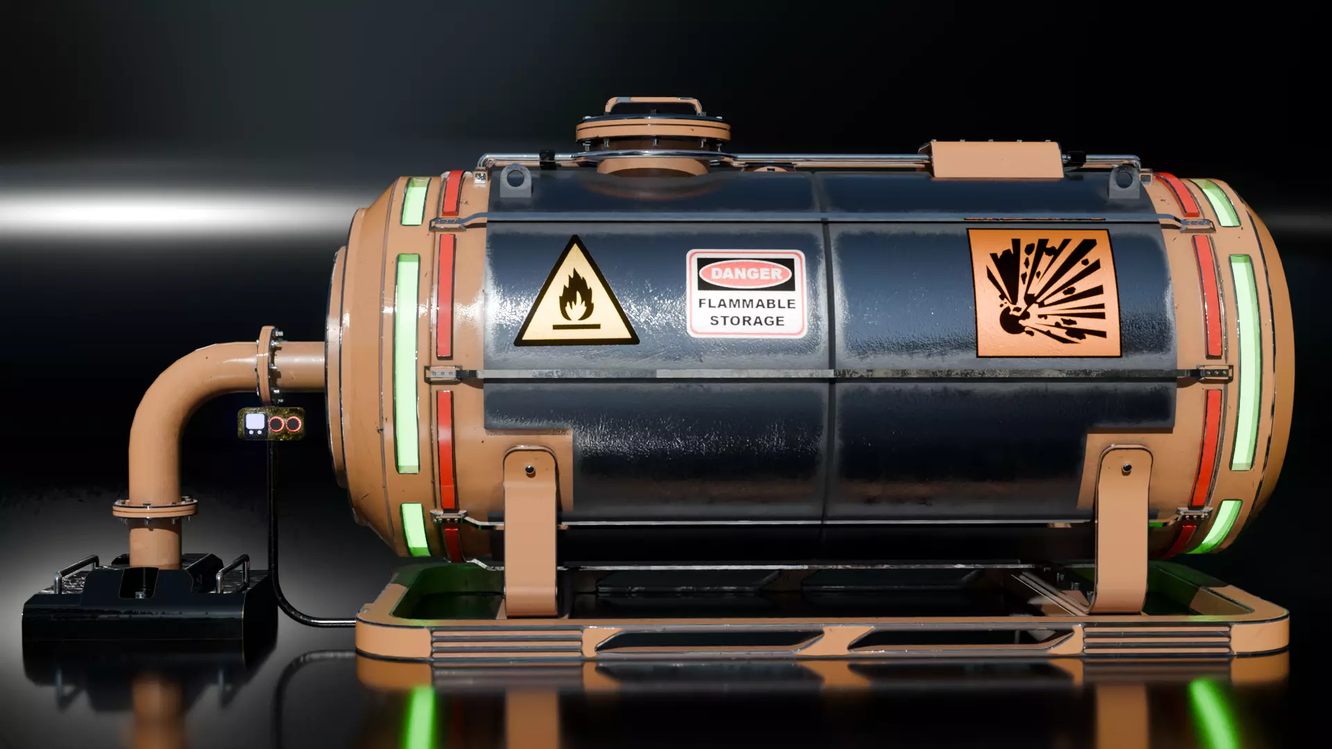 Sci-fi Gas Tank 3D model_7