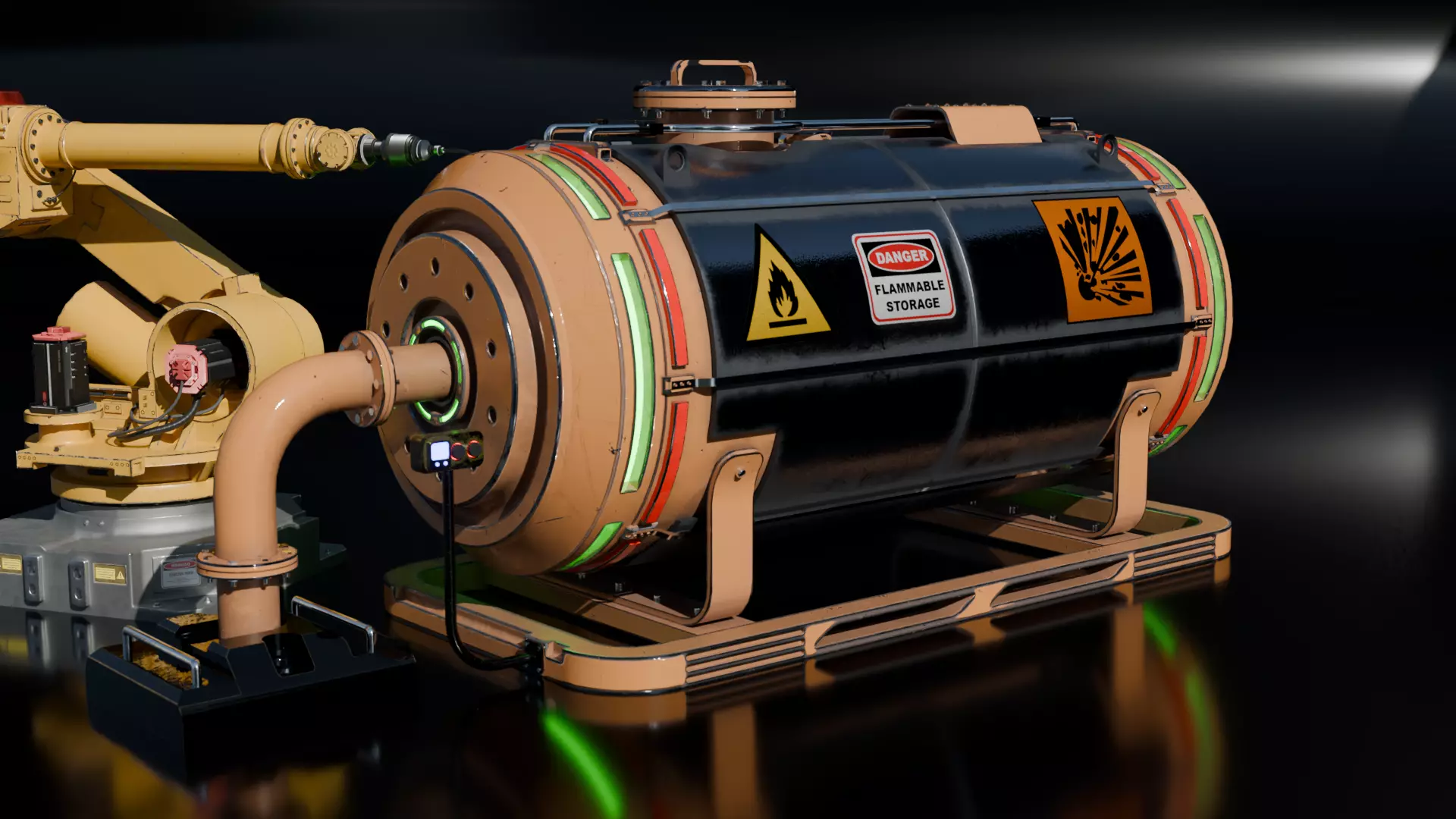 Sci-fi Gas Tank 3D model_3