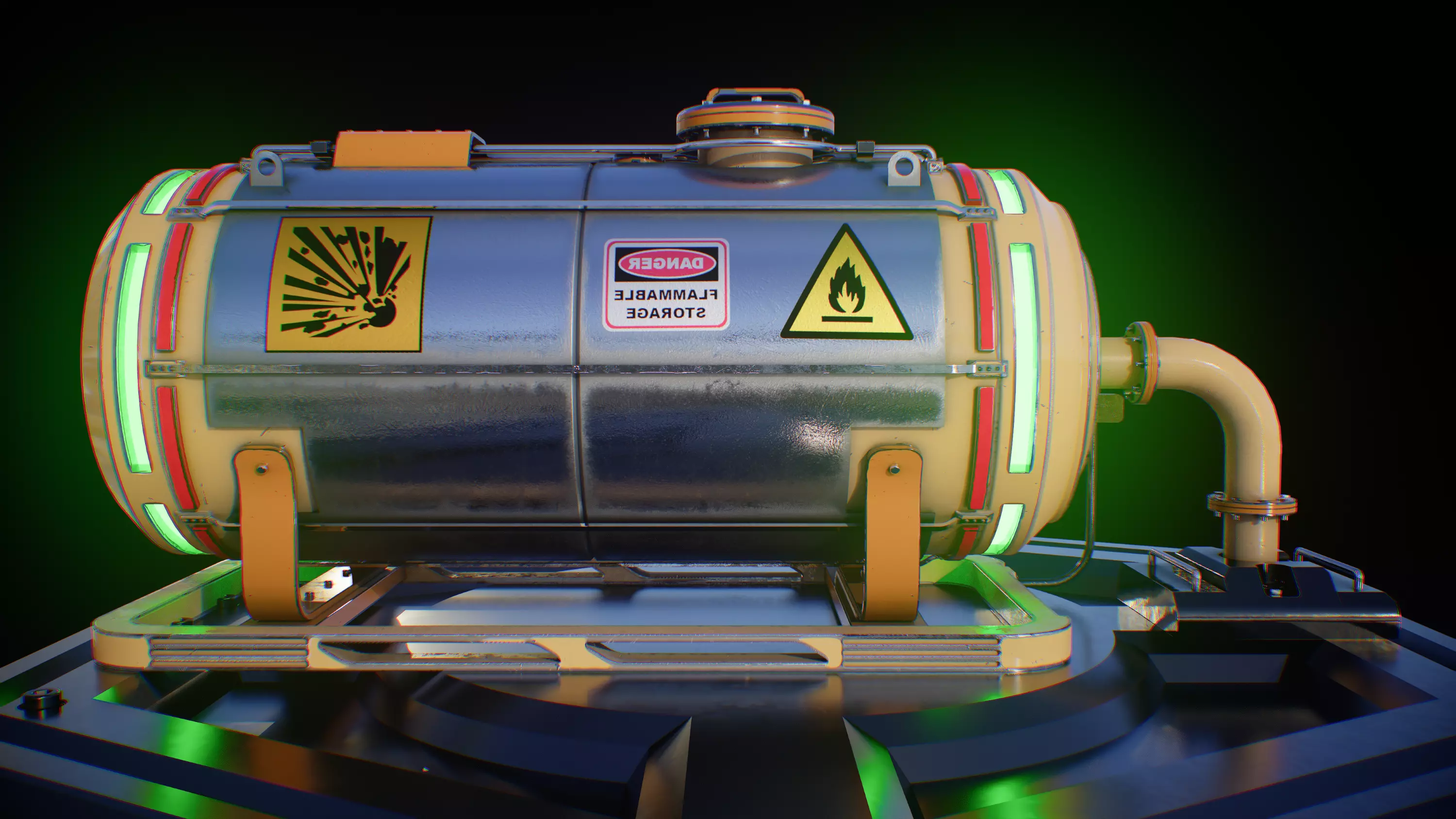 Sci-fi Gas Tank 3D model_17