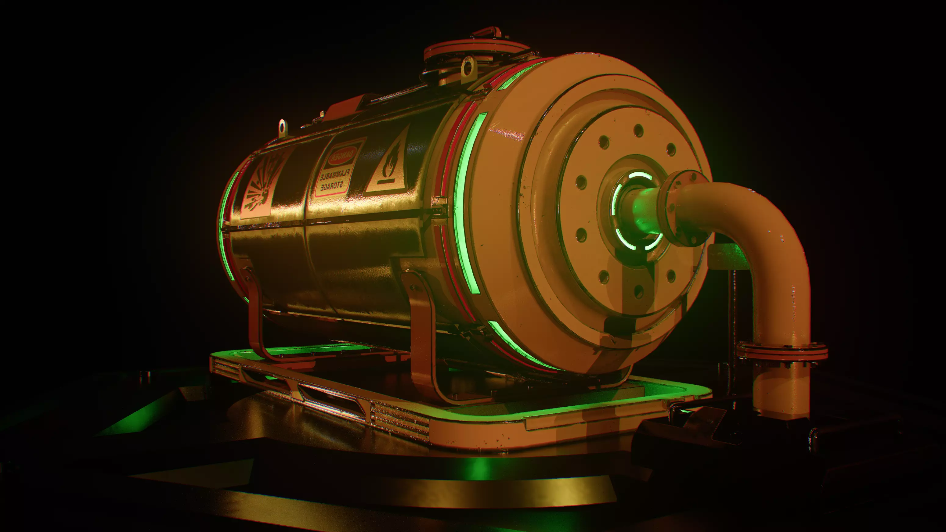 Sci-fi Gas Tank 3D model_4