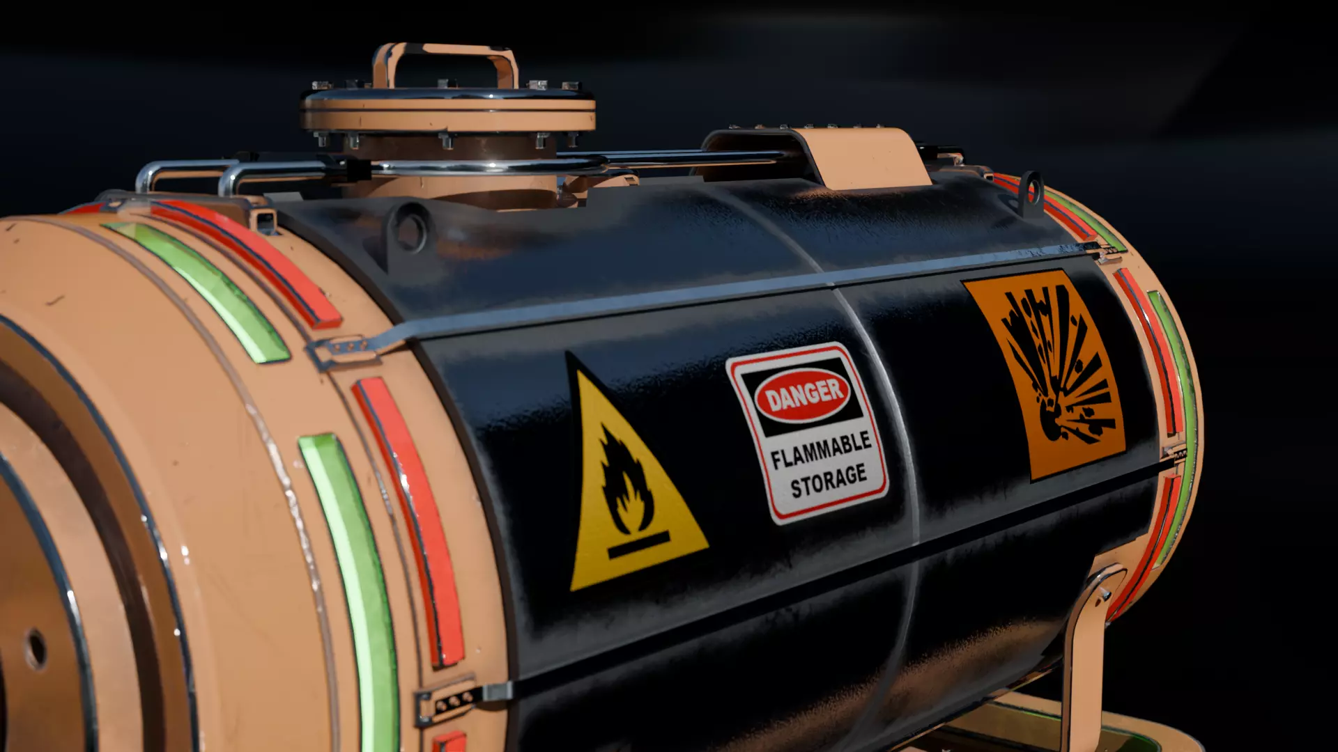 Sci-fi Gas Tank 3D model_6