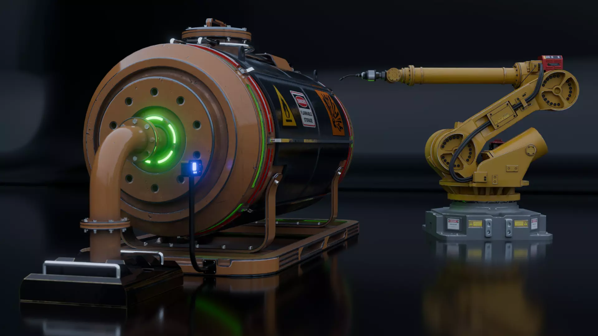 Sci-fi Gas Tank 3D model_11
