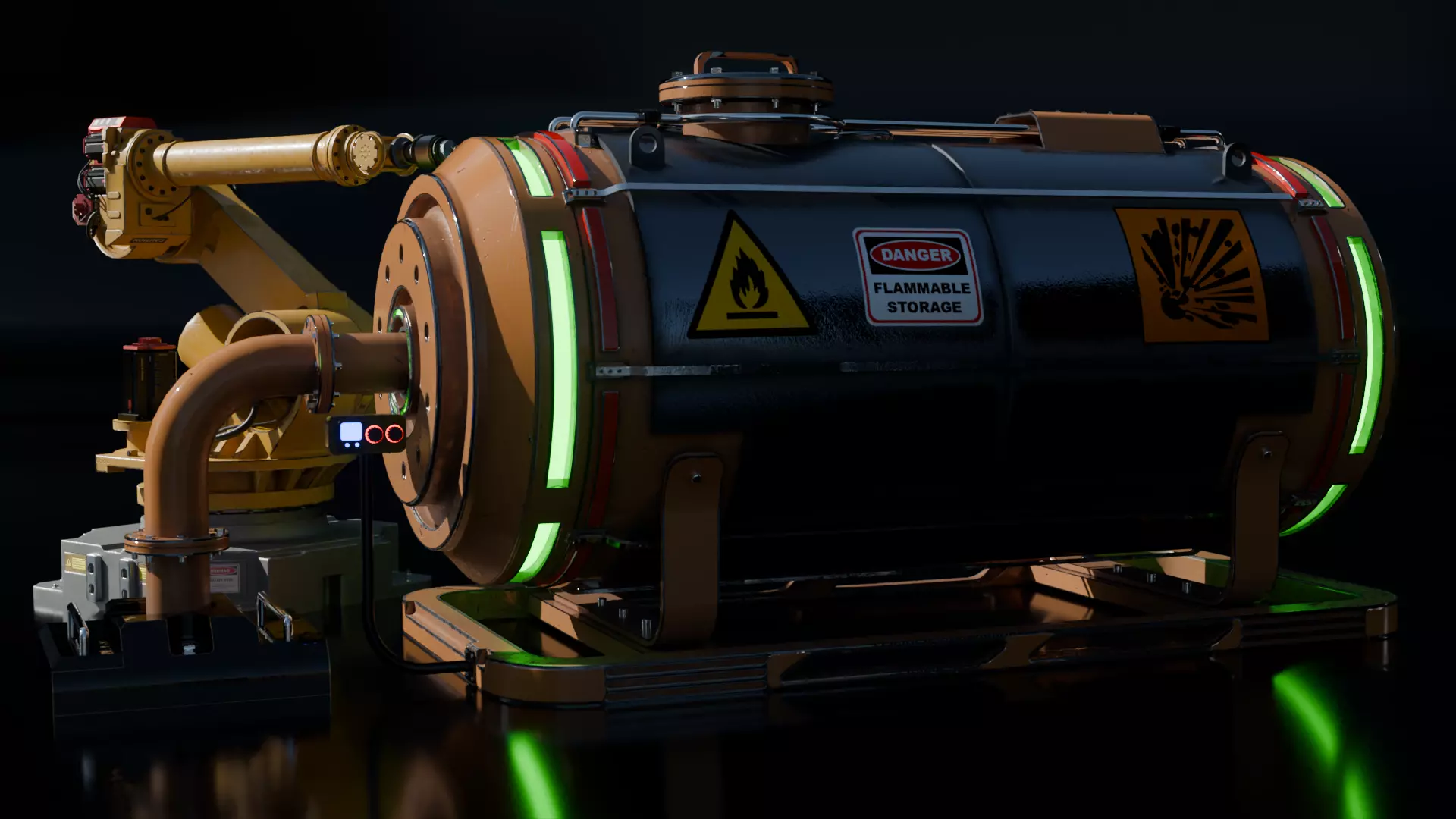 Sci-fi Gas Tank 3D model_9