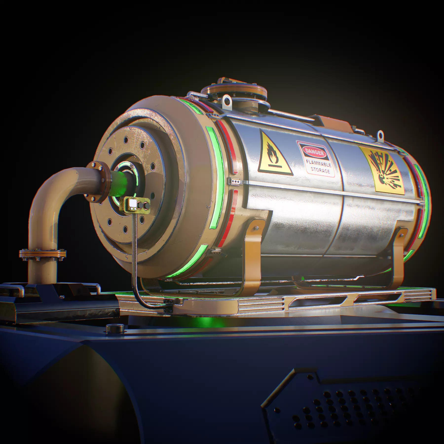 Sci-fi Gas Tank 3D model_19