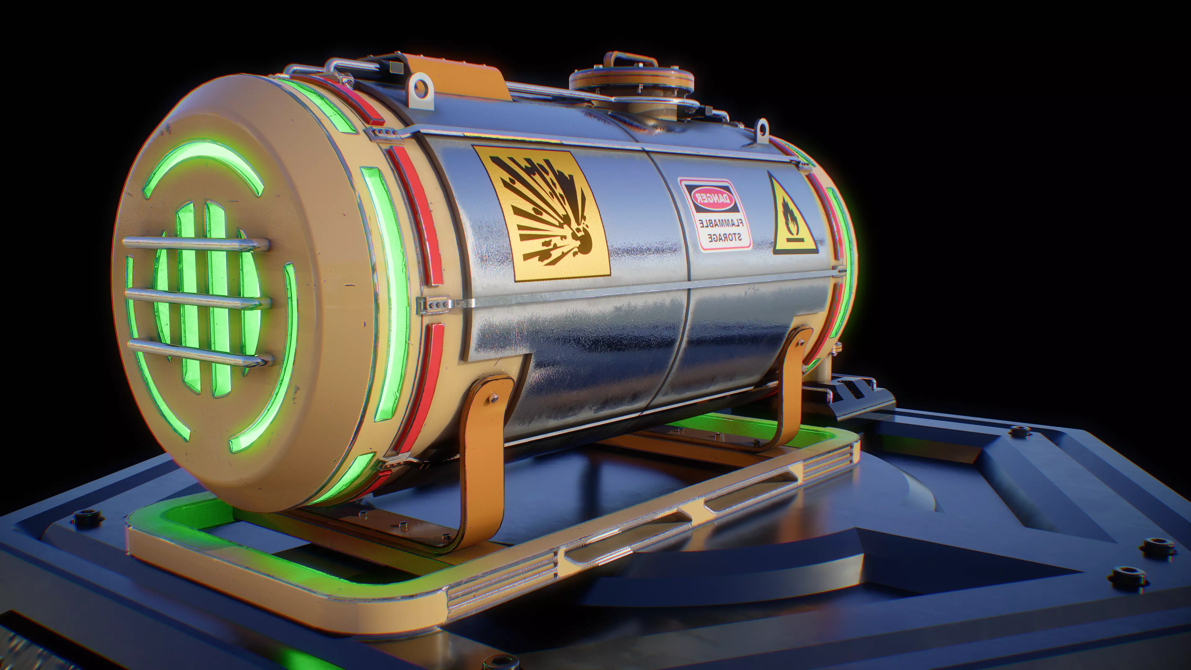 Sci-fi Gas Tank 3D model_16