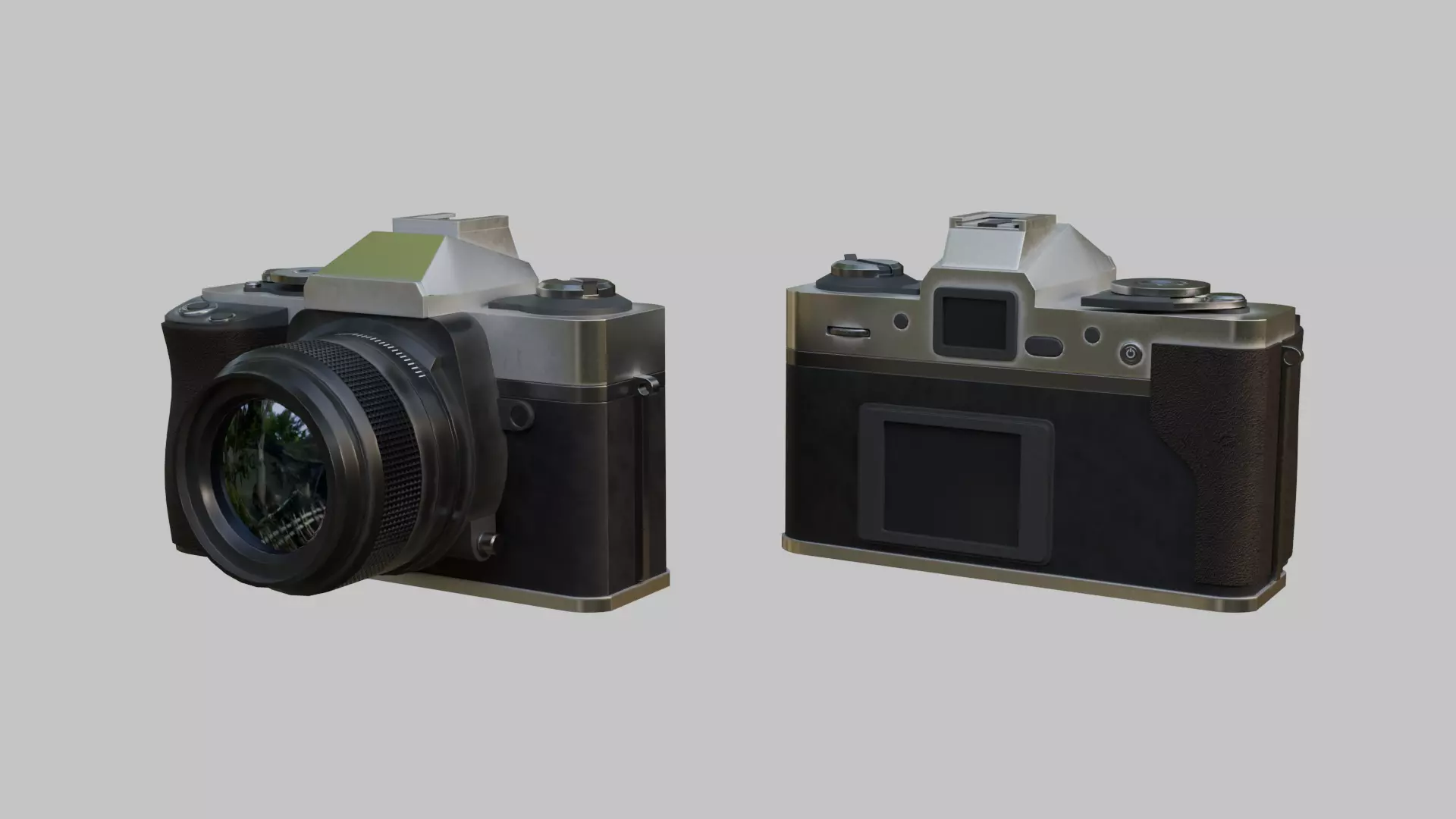 Vintage Film Camera Low-poly 3D model_2