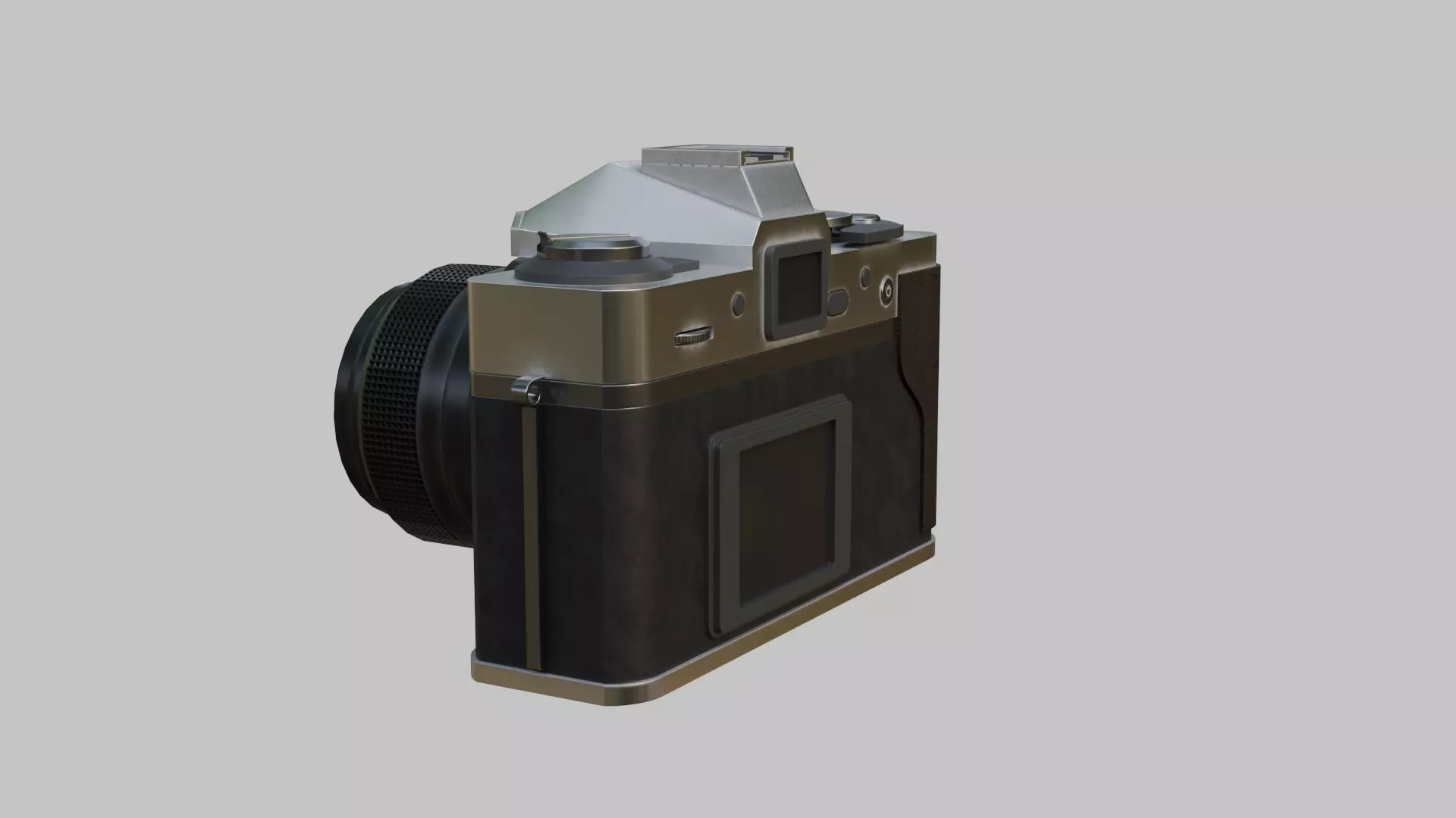 Vintage Film Camera Low-poly 3D model_7