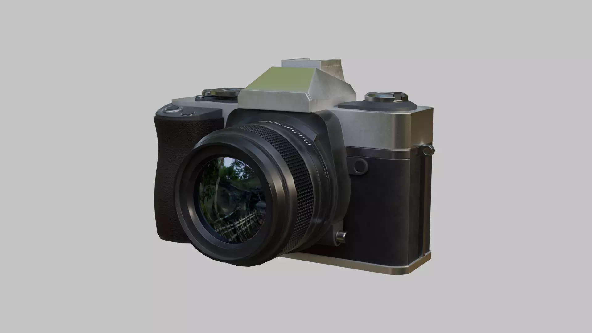 Vintage Film Camera Low-poly 3D model_4
