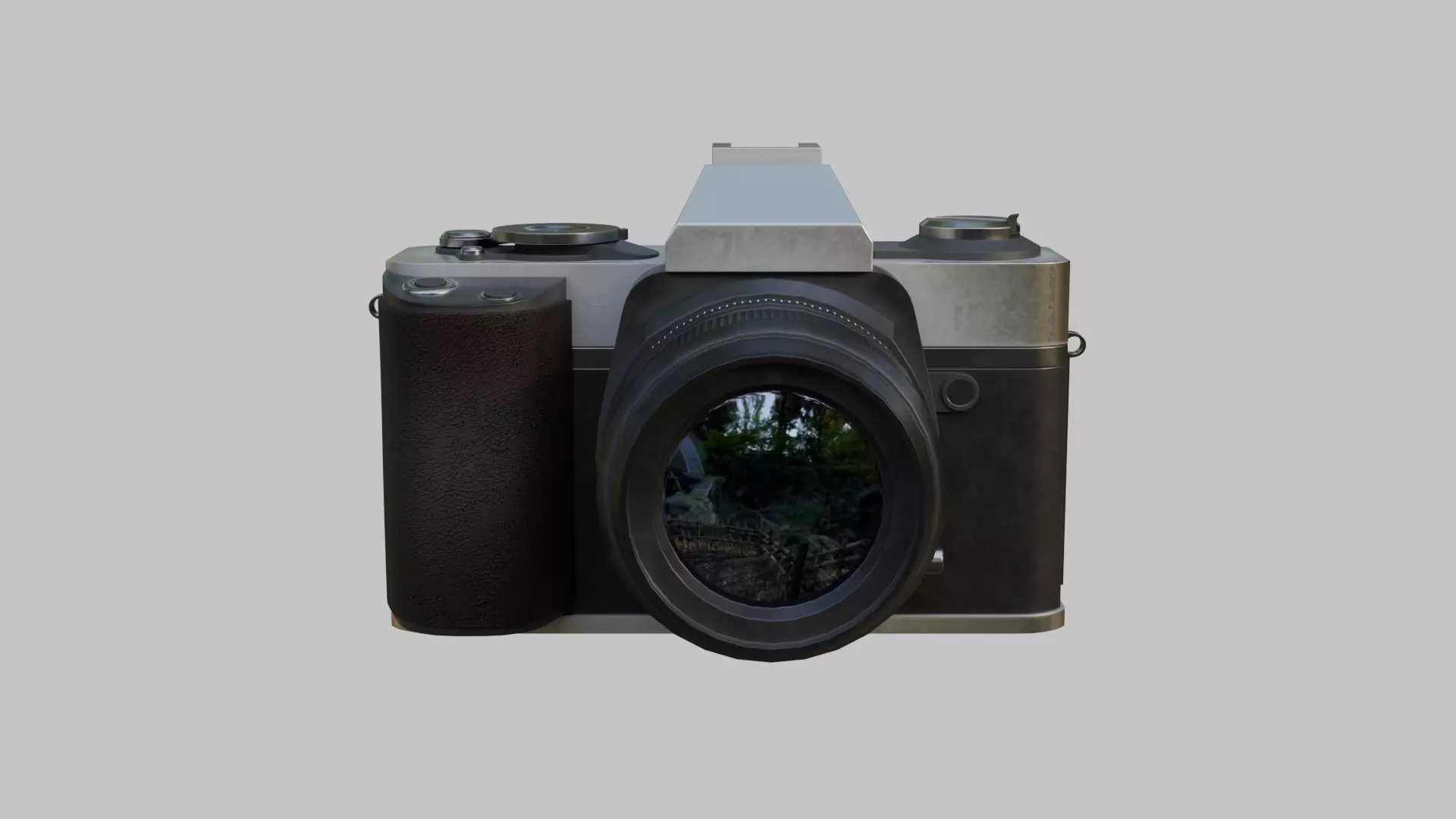 Vintage Film Camera Low-poly 3D model_3
