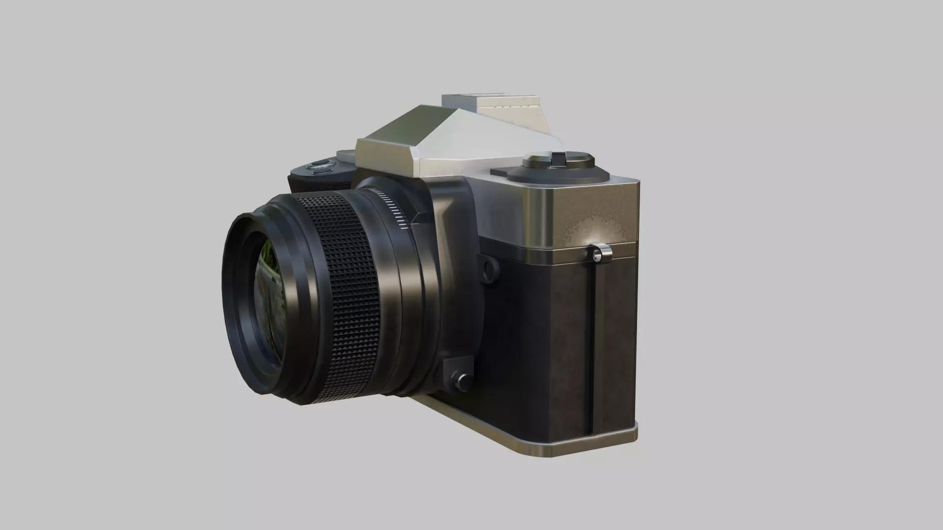 Vintage Film Camera Low-poly 3D model_5