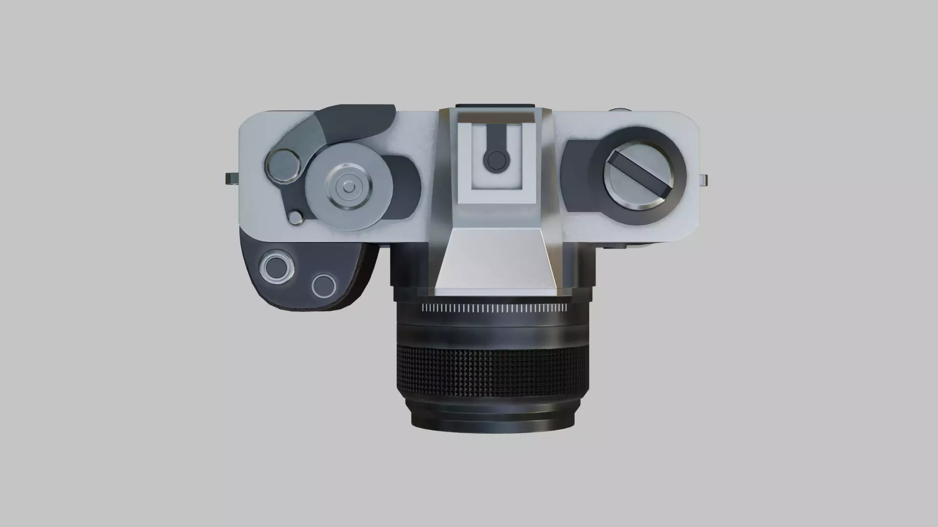 Vintage Film Camera Low-poly 3D model_14