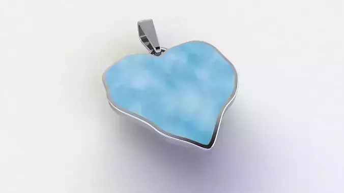 Pendant heart for enamel 3D model 3D print model