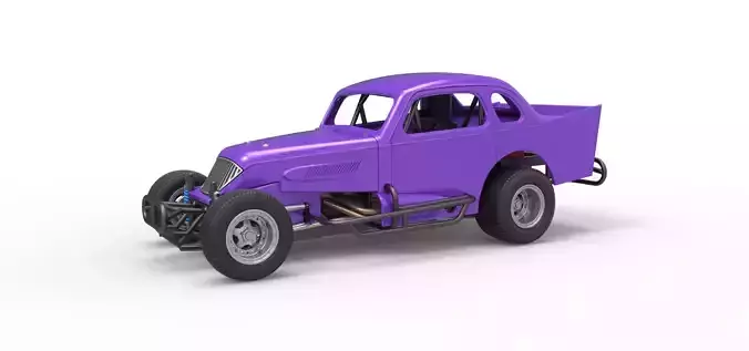 Vintage Dirt Modified stock car Scale 1 to 25 3D print model