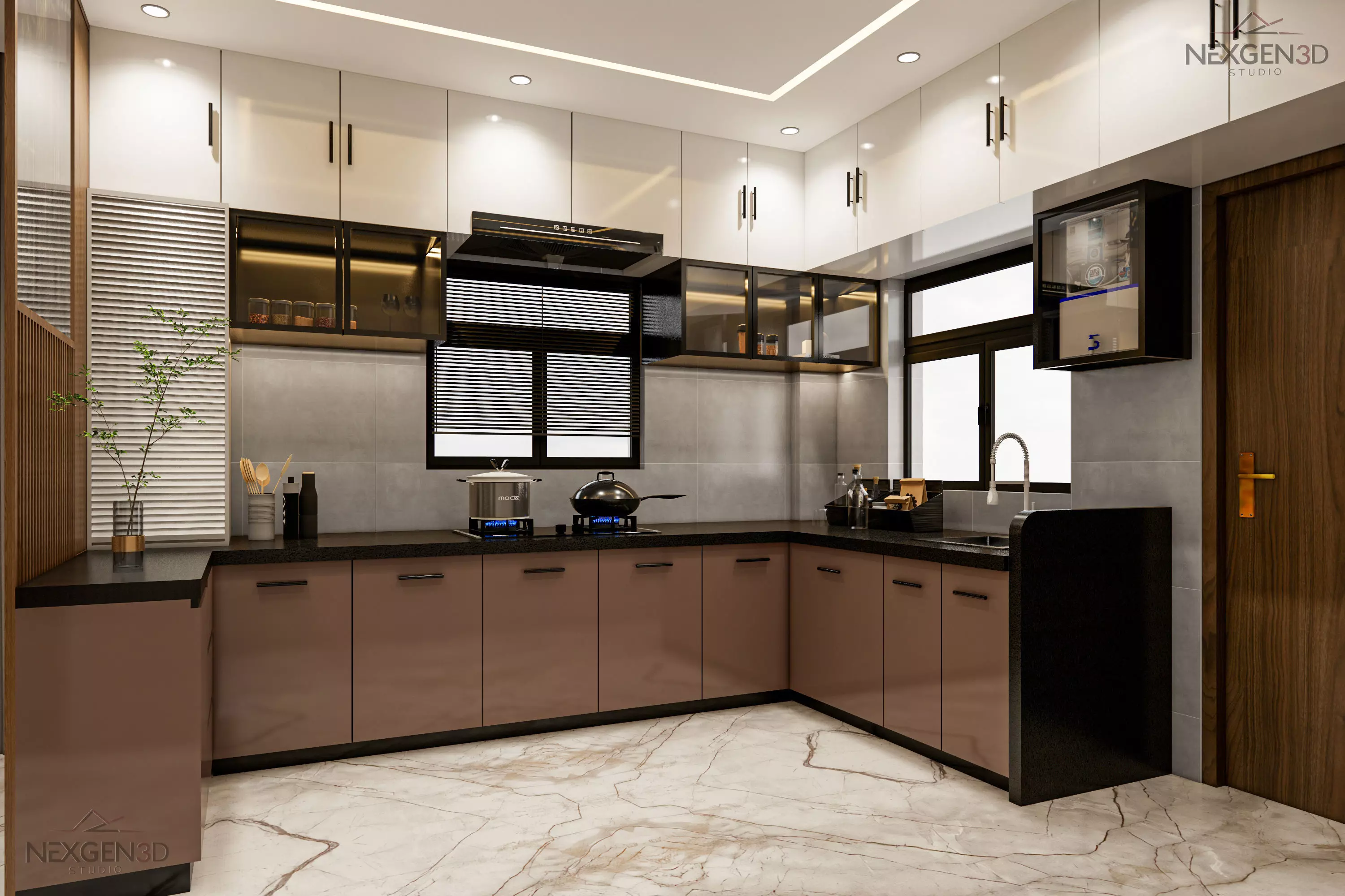 Modern Kitchen 3D model_1