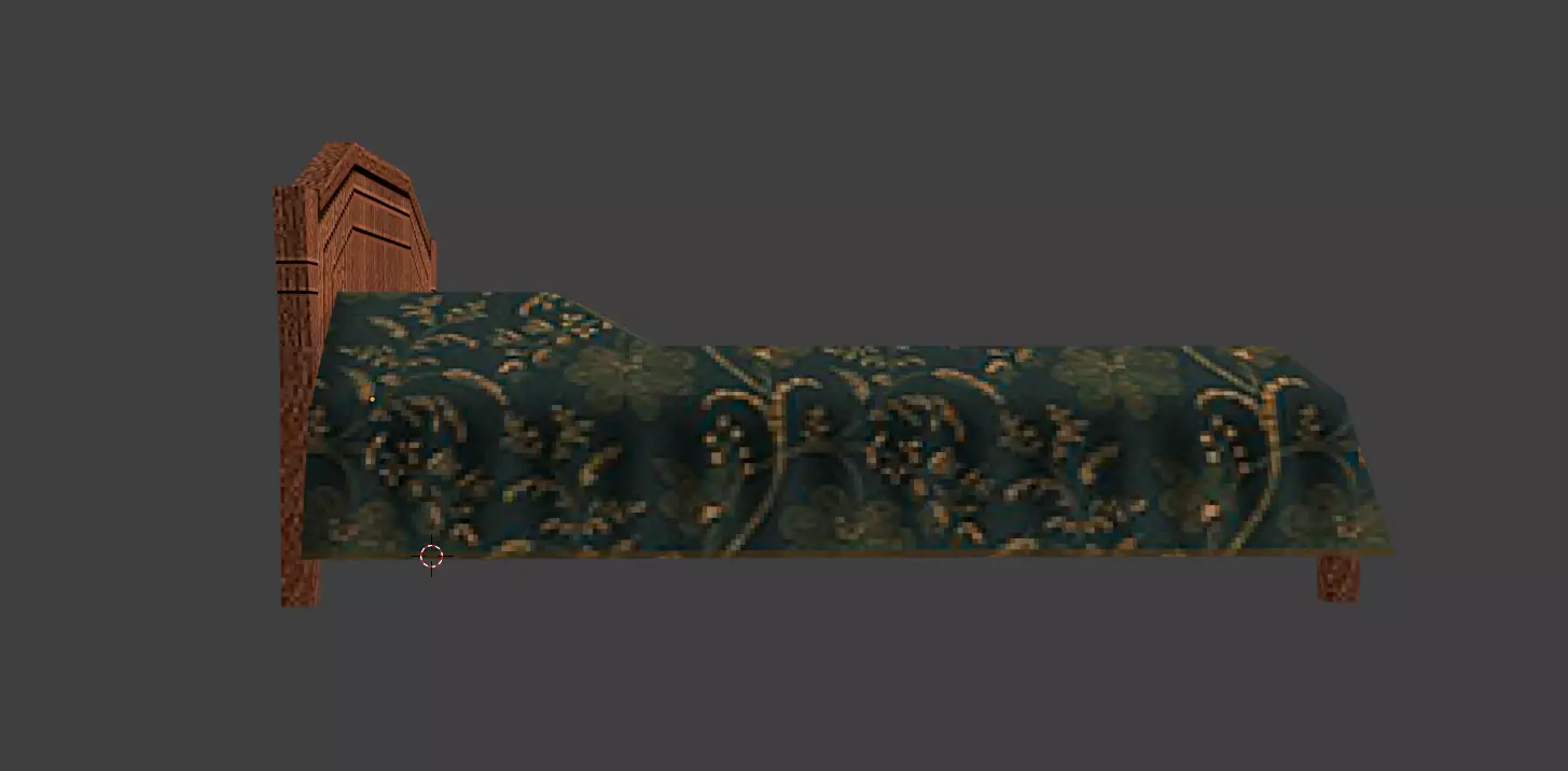 Lowpoly Bed Low-poly 3D model_3