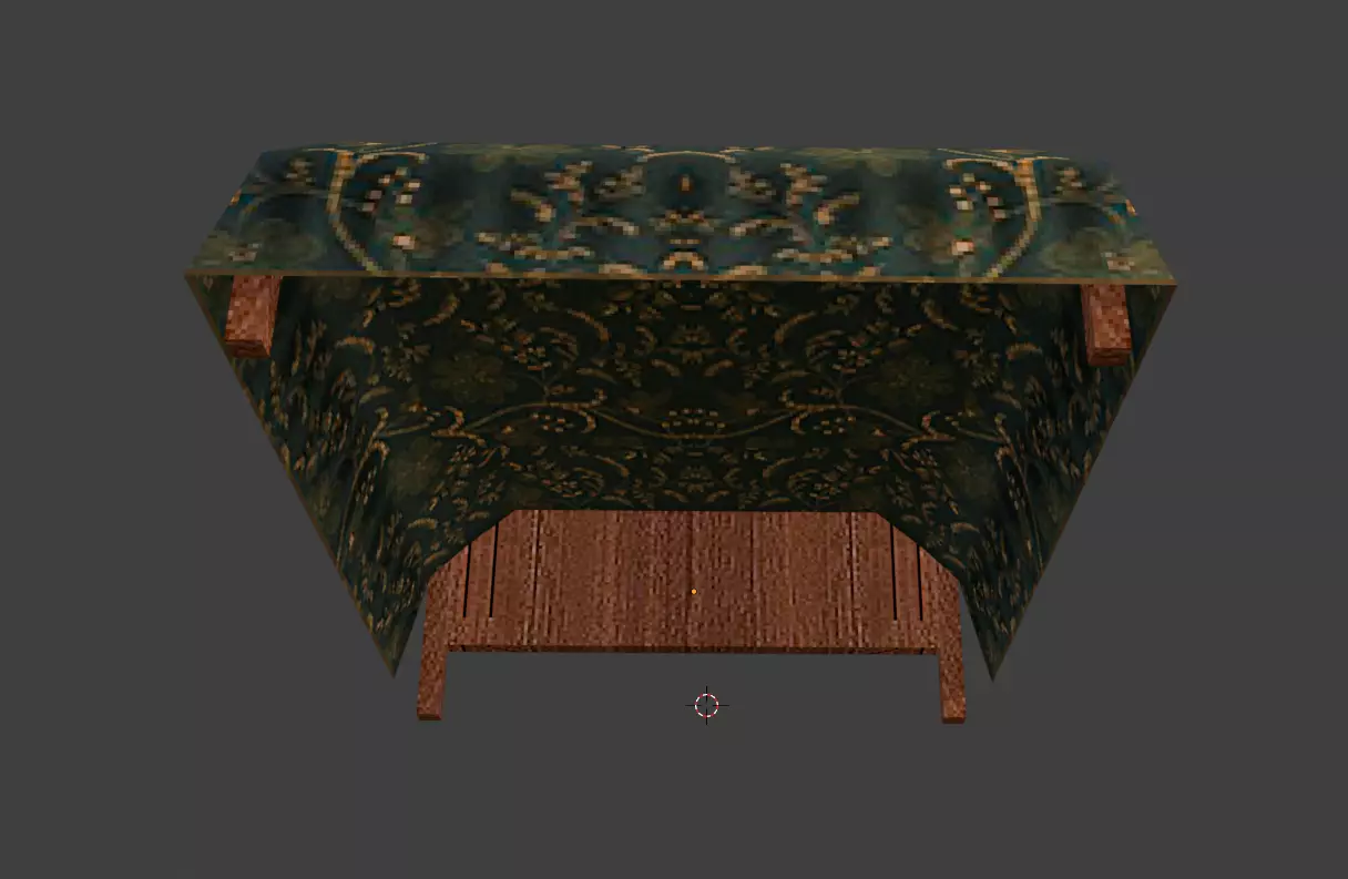 Lowpoly Bed Low-poly 3D model_4