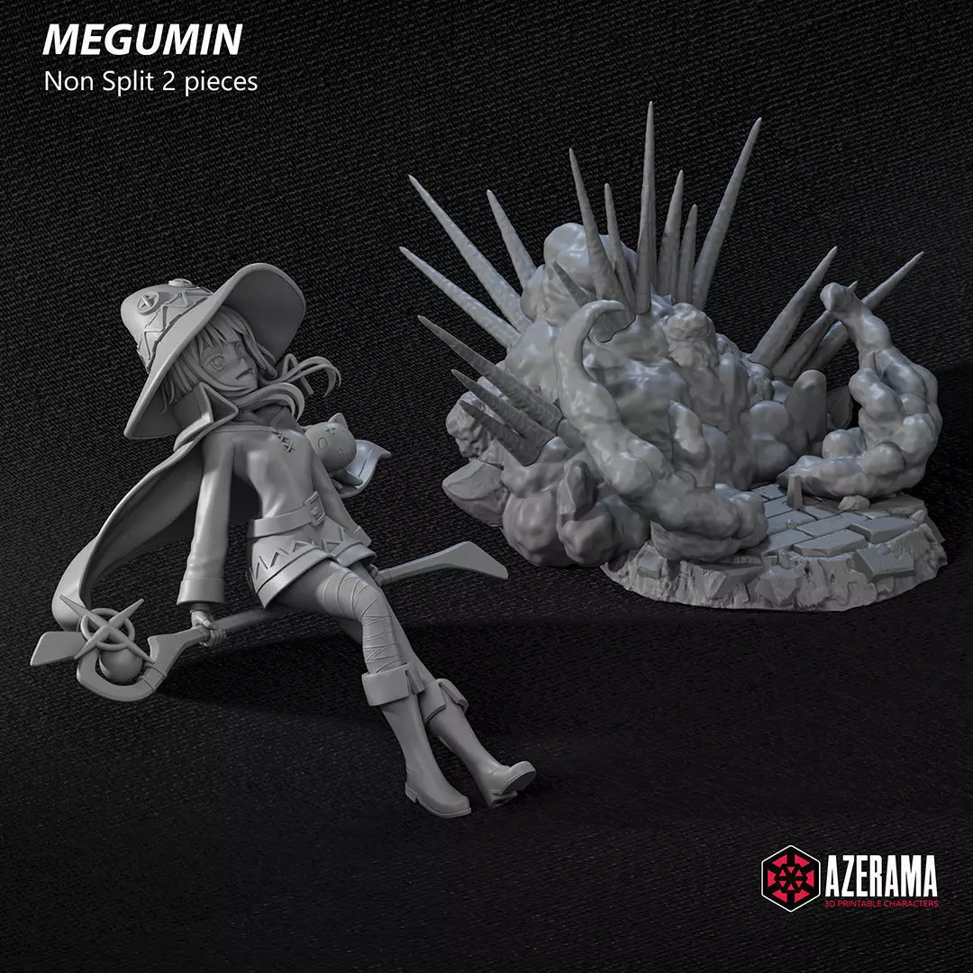 Megumin STL Ready for 3D Printing 3D print model_12