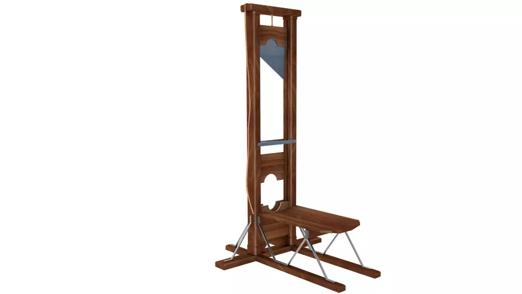 Vintage 19th Century French Guillotine 3D model