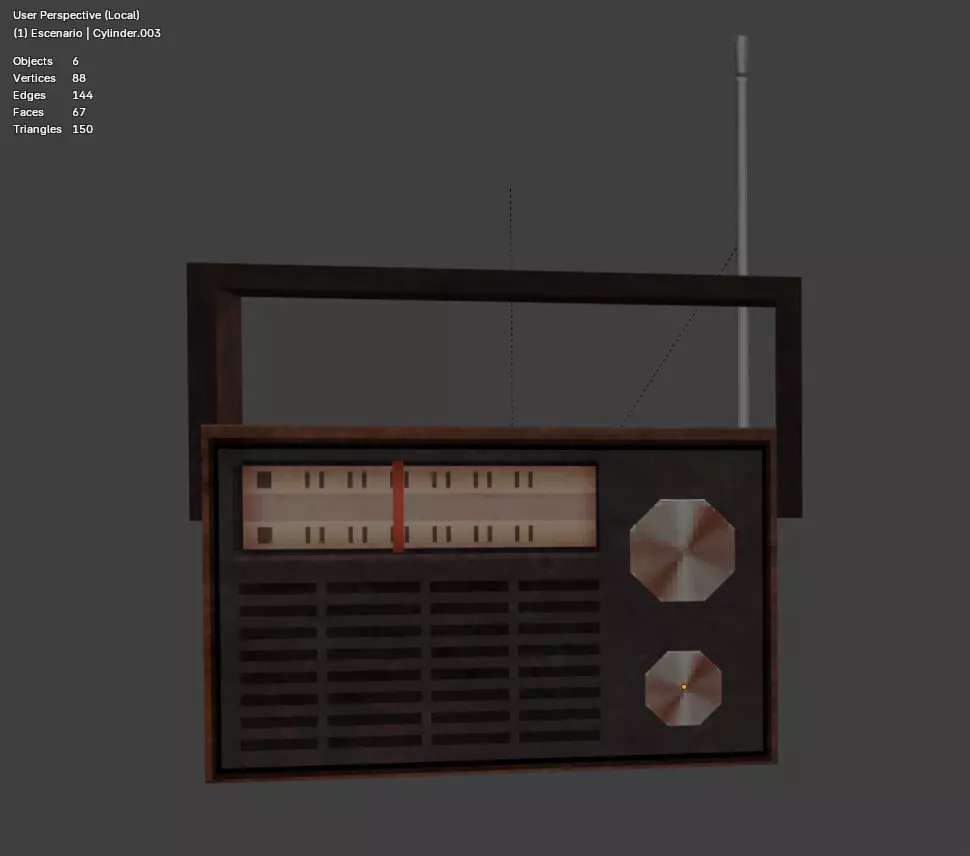 Lowpoly Radio Low-poly 3D model_1