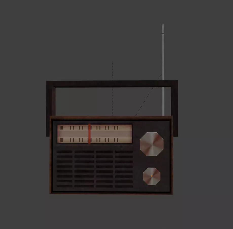 Lowpoly Radio Low-poly 3D model_2