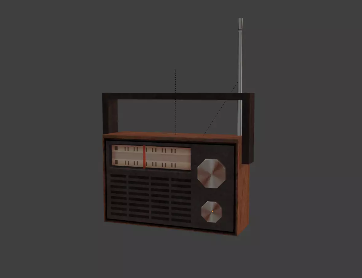 Lowpoly Radio Low-poly 3D model_0