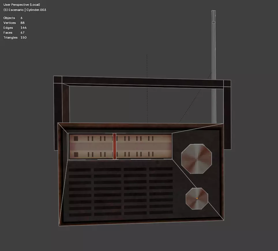 Lowpoly Radio Low-poly 3D model_3
