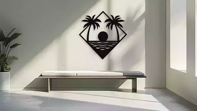 Tropical Sunset Wall Decor