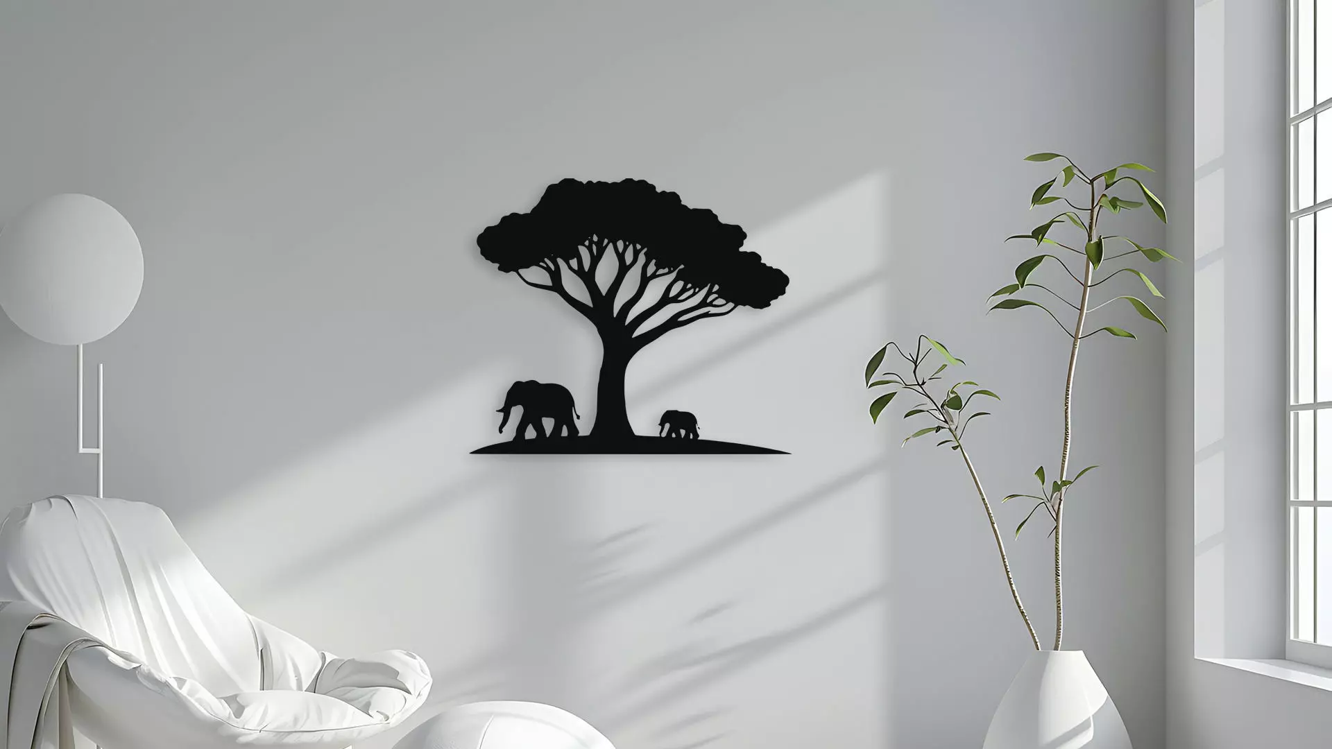 African Savanna Silhouette 3D model