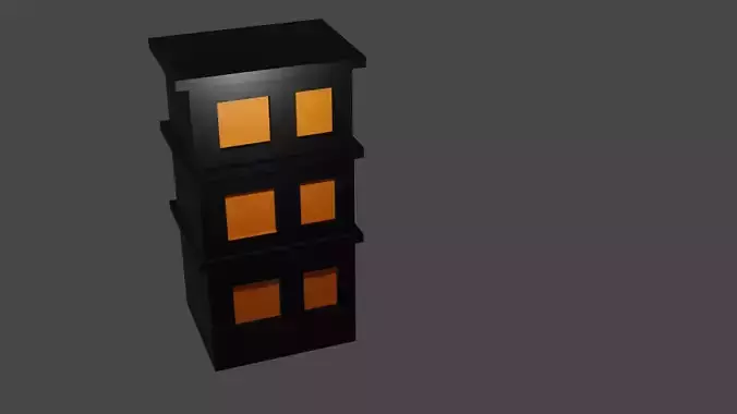 apartment building 3D print model