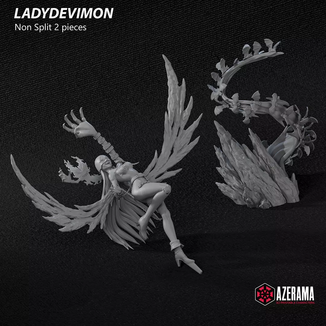 LadyDevimon STL Ready for 3D Printing 3D print model_8
