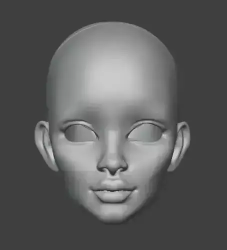 3D digital file of a head with Latin American features bjd doll 3D print model