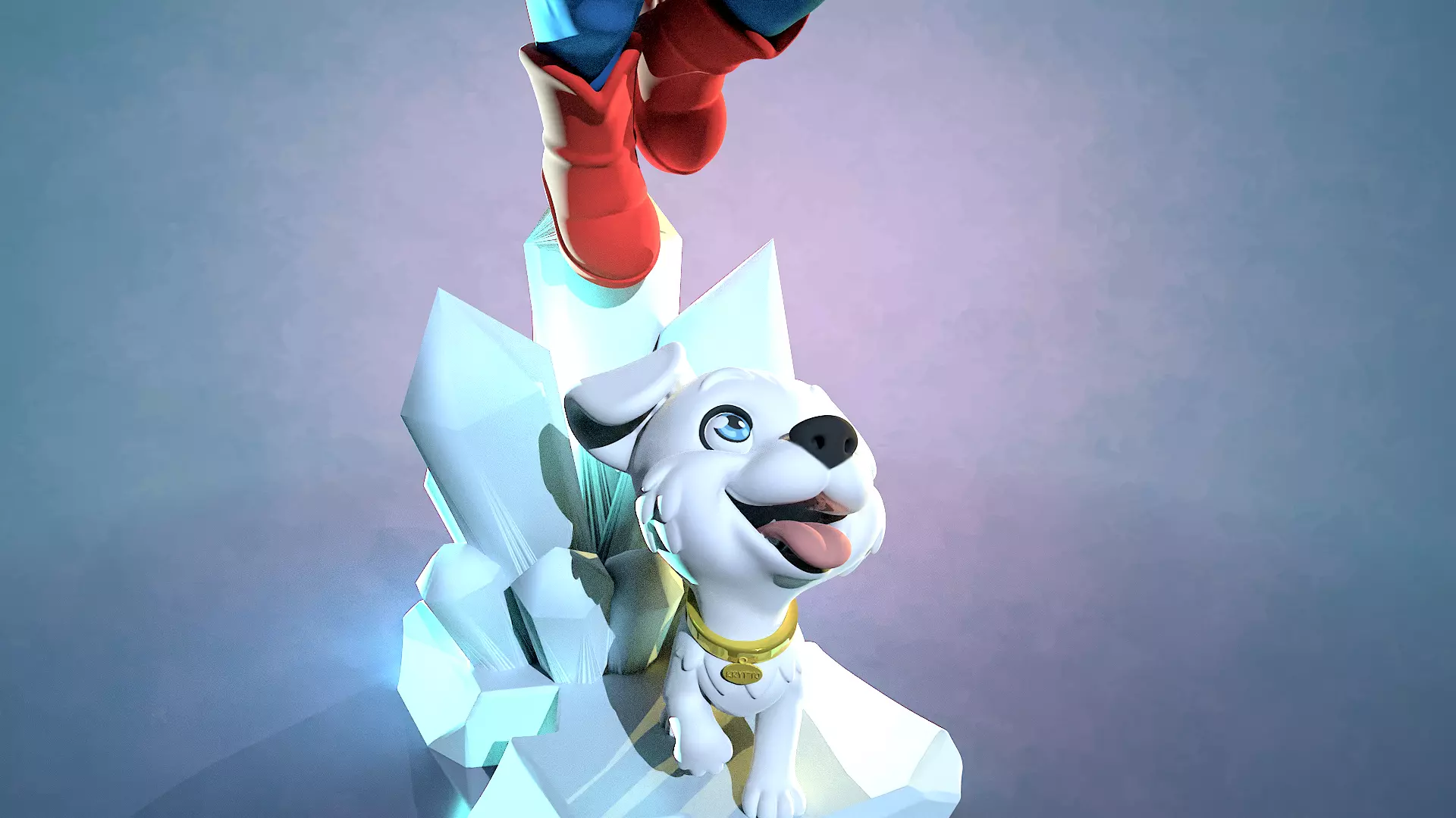 Superman et krypto DC comic 3D print model_18