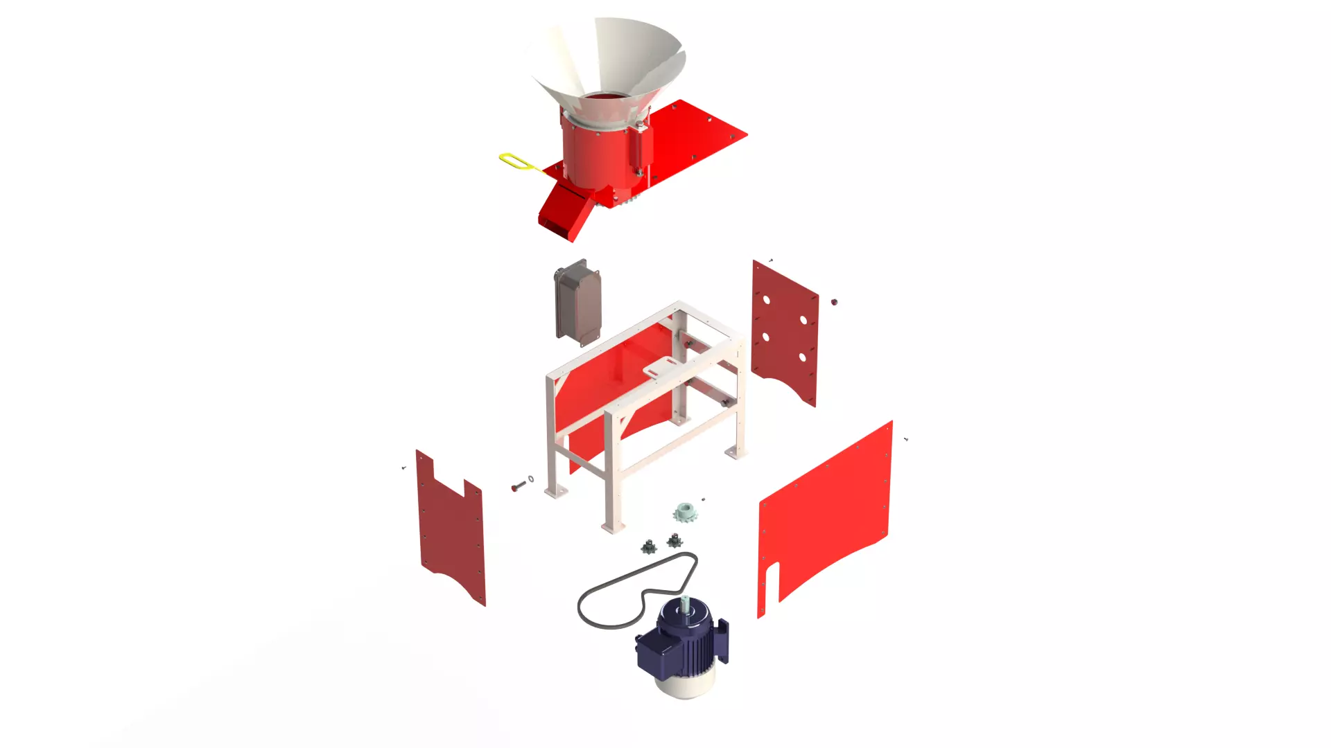 WG 4001 - STL Feed pelletizer - Granulator 3D model_8