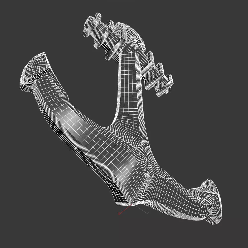 Decorative Ship Anchor 3D model_3