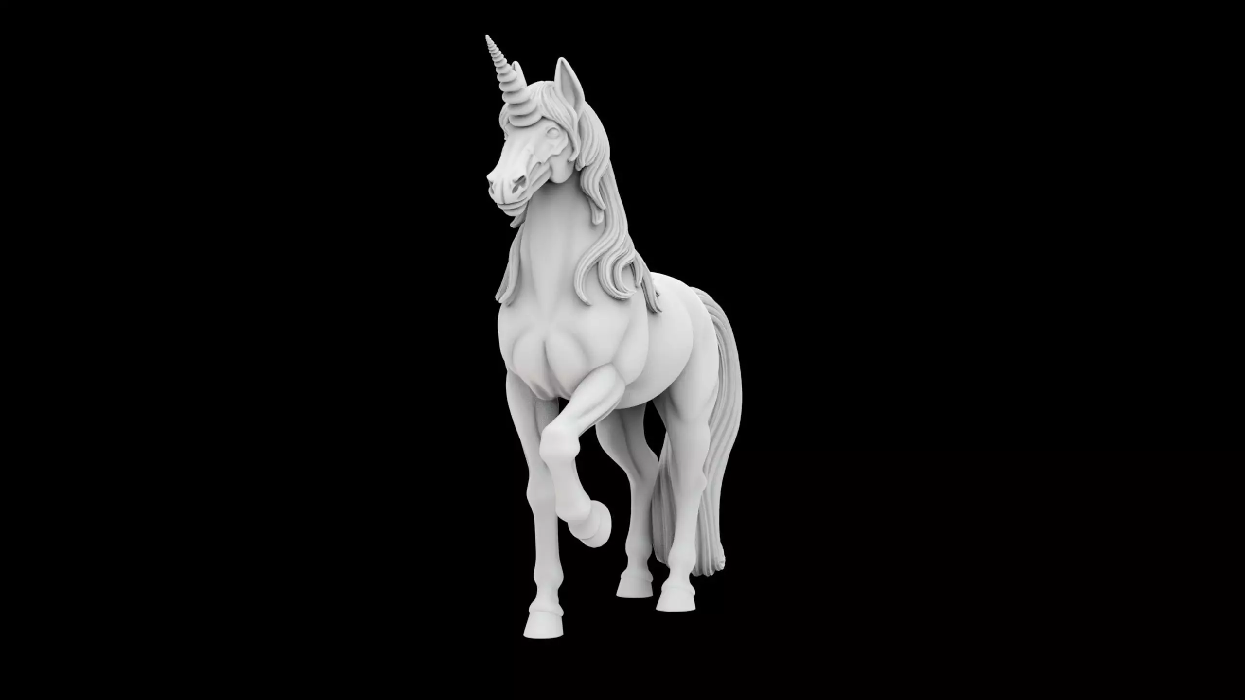 Unicorn 3D Print Model Mythical Horse 3D print model_1