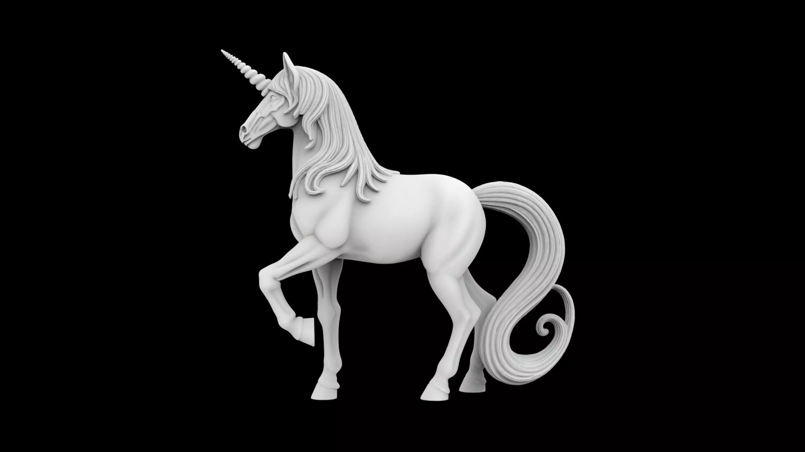 Unicorn 3D Print Model Mythical Horse 3D print model_2