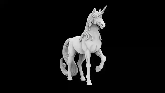 Unicorn 3D Print Model Mythical Horse 3D print model