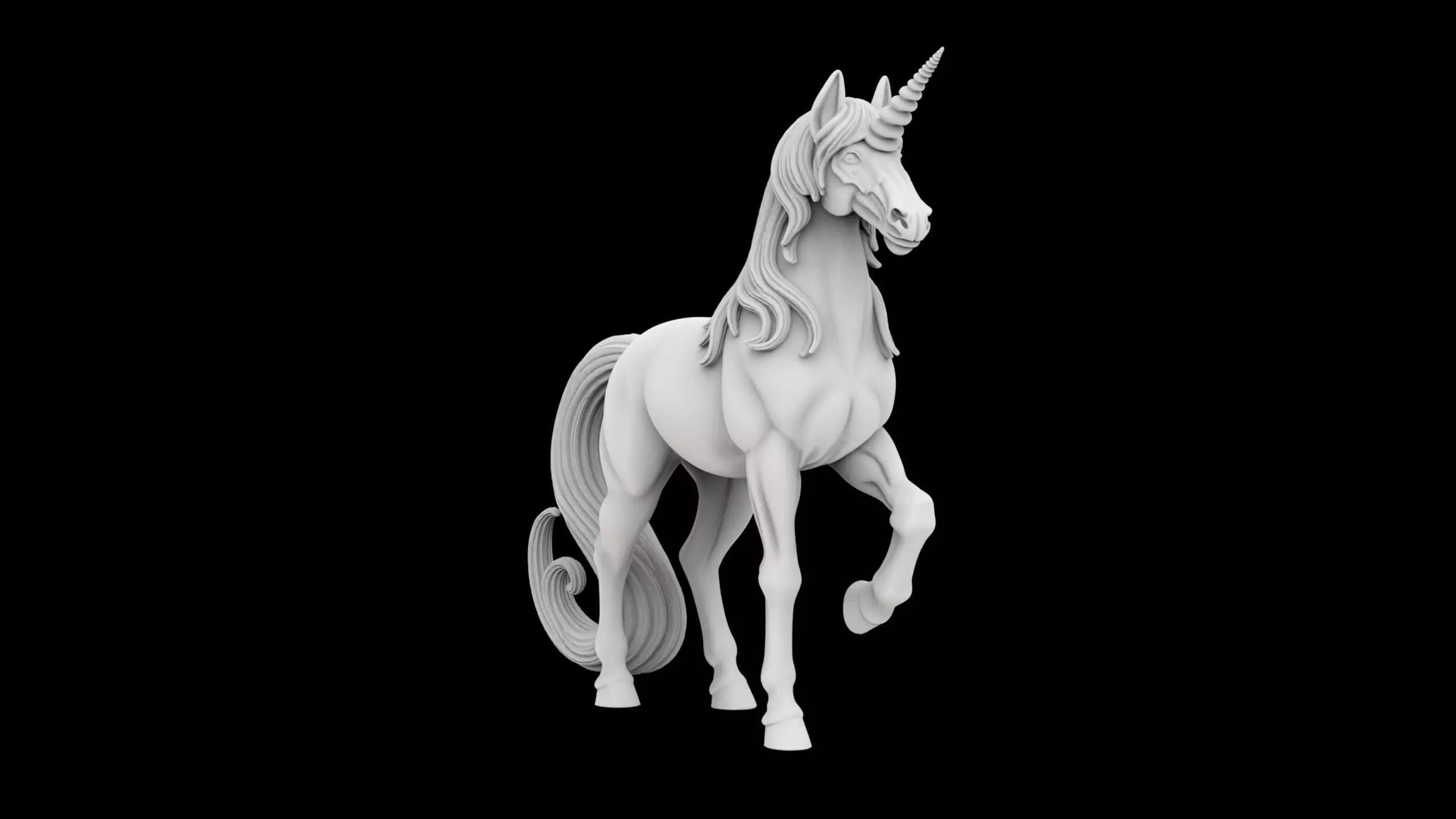 Unicorn 3D Print Model Mythical Horse 3D print model_0